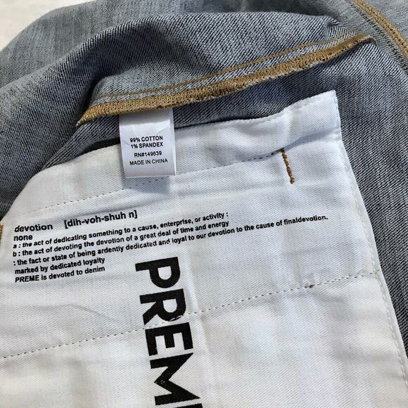 Preme NWOT Dark Wash Jean Jacket Men M - Picture 15 of 16